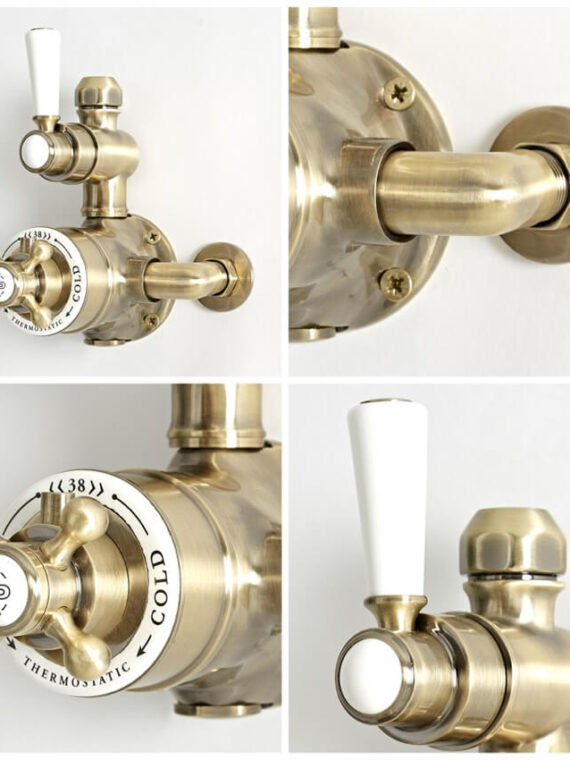 Brushed Gold Traditional Shower